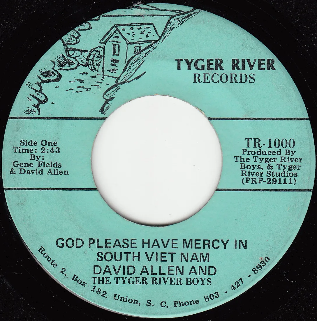 God Please Have Mercy in South Viet Nam – David Allen (A-side label)