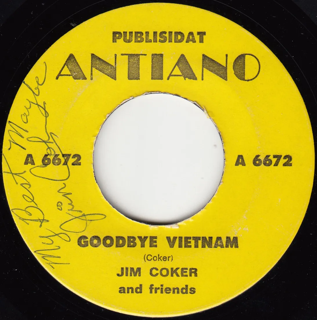 Goodbye Vietnam – Jim Coker (A-side label)