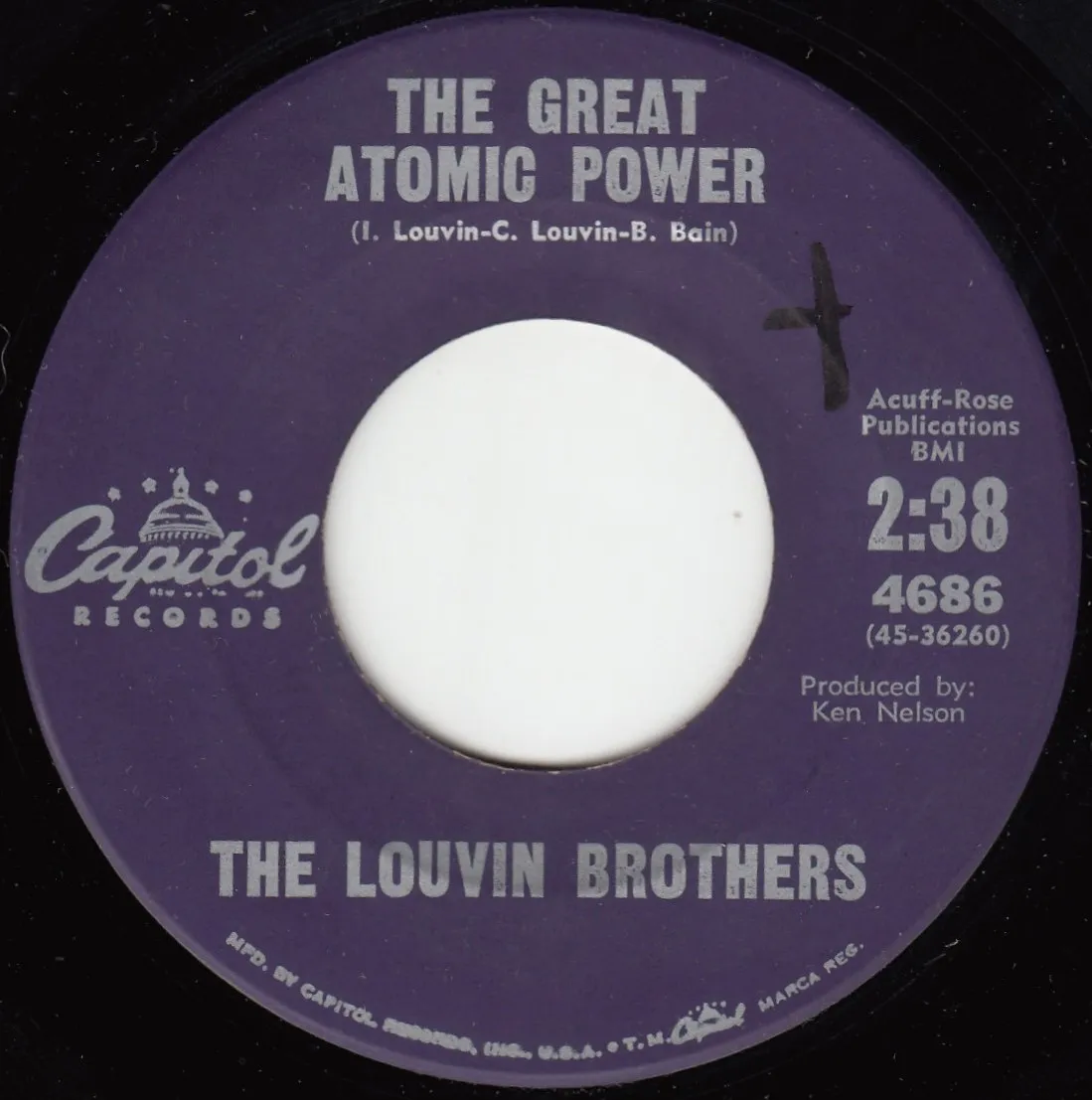 Great Atomic Power – The Louvin Brothers (A-side label)
