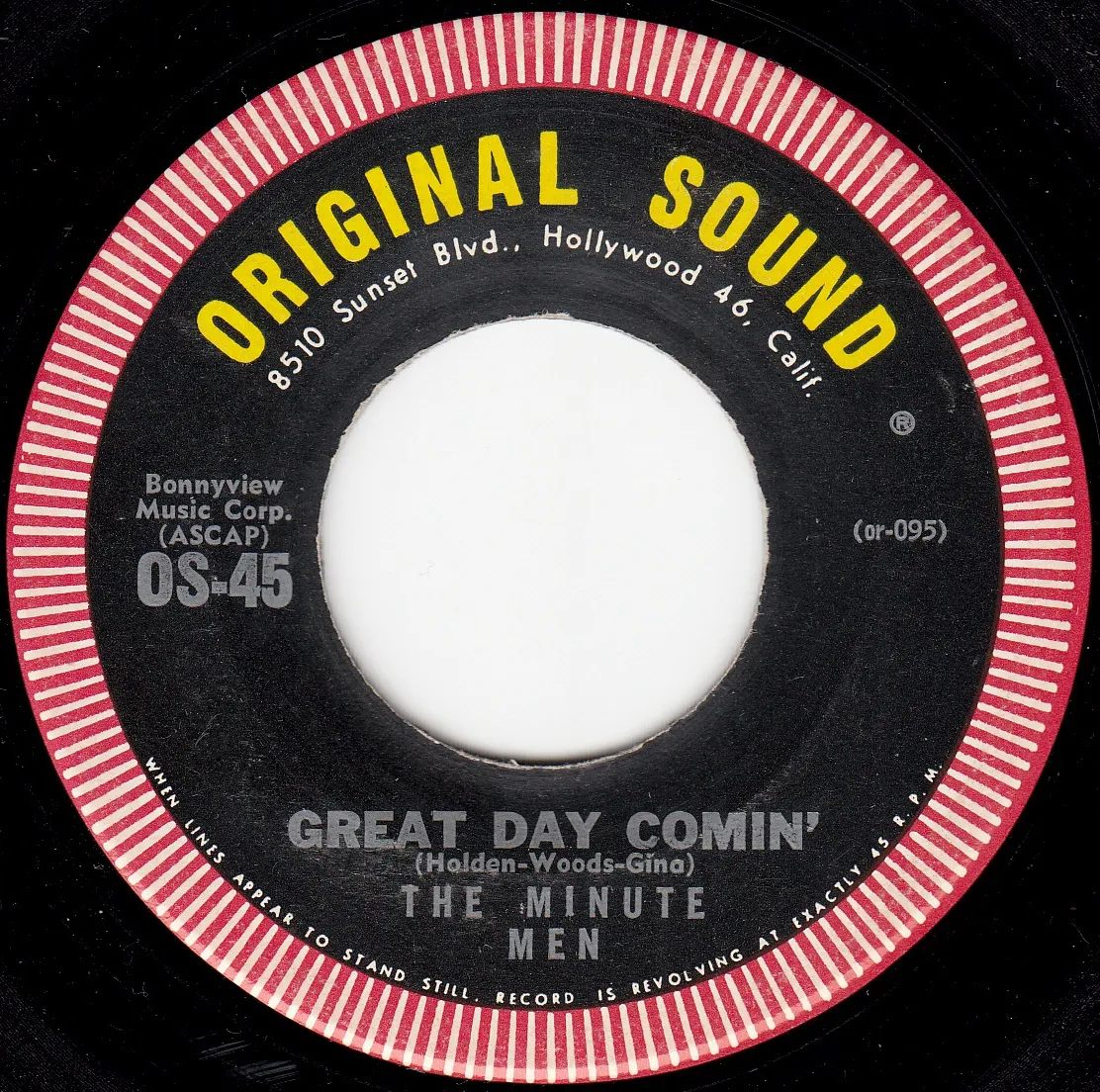 Great Day Comin' – The Minute Men (A-side label)