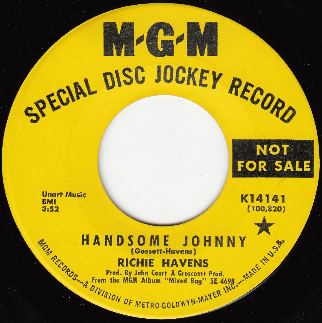 Handsome Johnny – Richie Havens (A-side label)