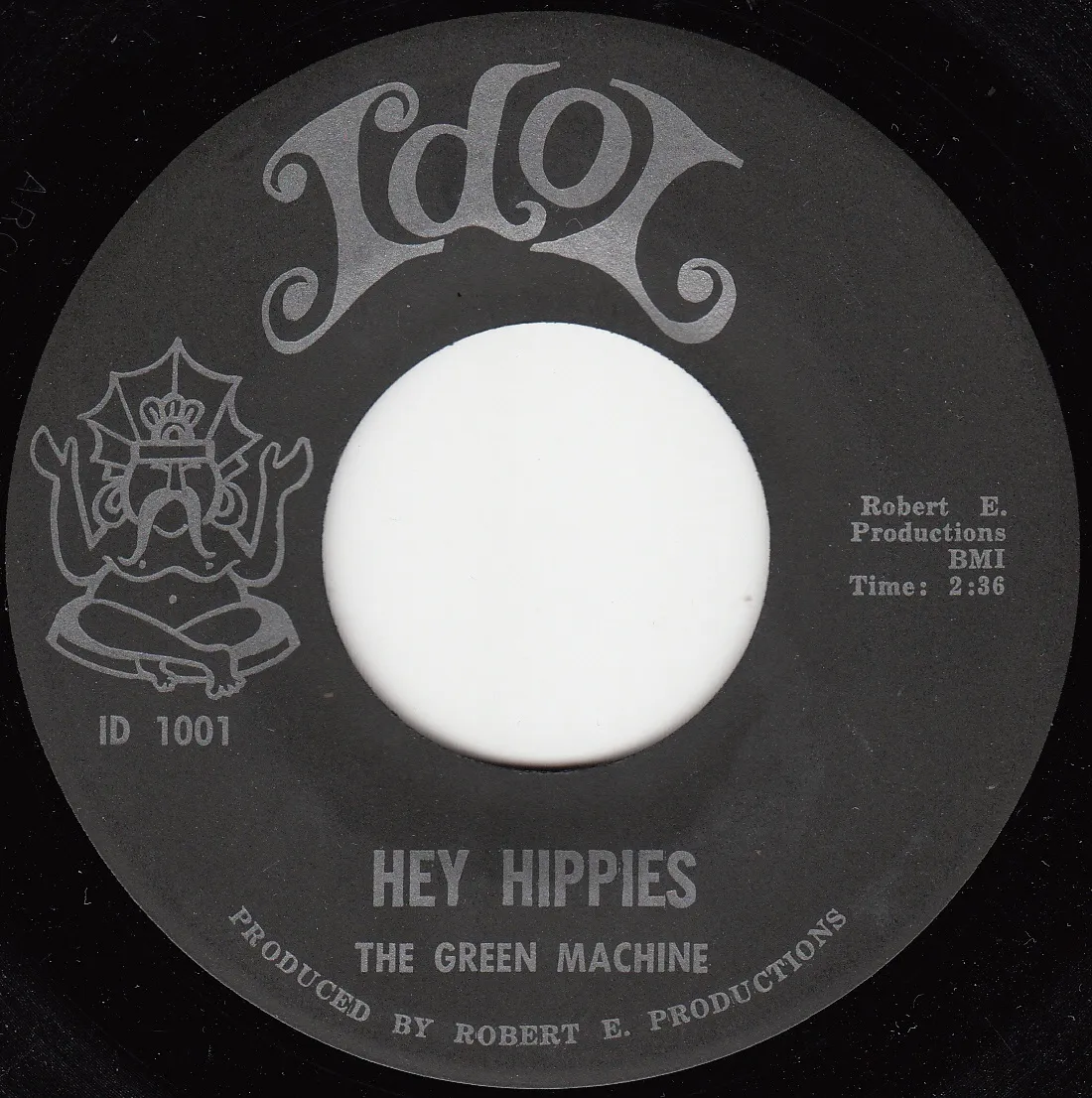 Hey Hippies – The Green Machine (A-side label)