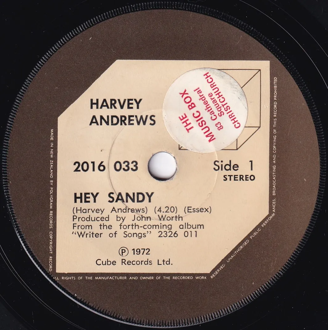 Hey Sandy – Harvey Andrews (A-side label)