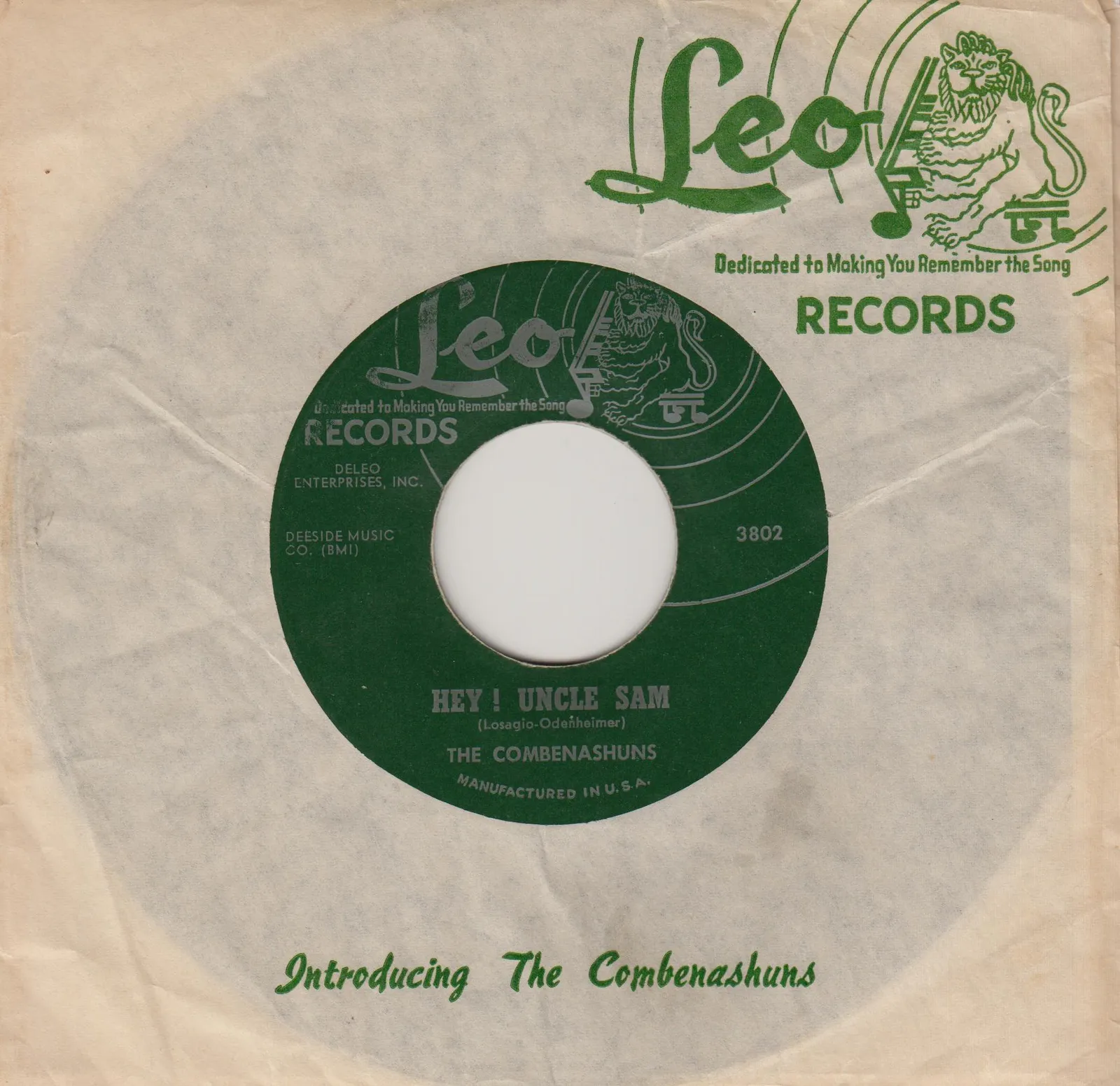 Hey! Uncle Sam – The Combenashuns (Label (alternate scan))