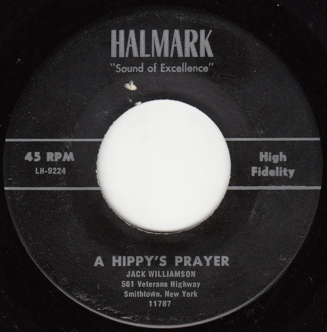 Hippy's Prayer – Jack Williamson (A-side label)