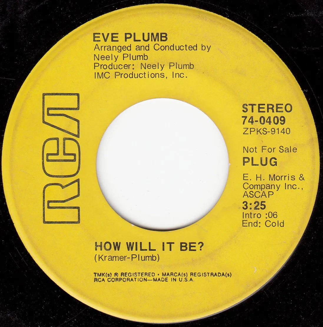 How Will It Be? – Eve Plumb (A-side label)