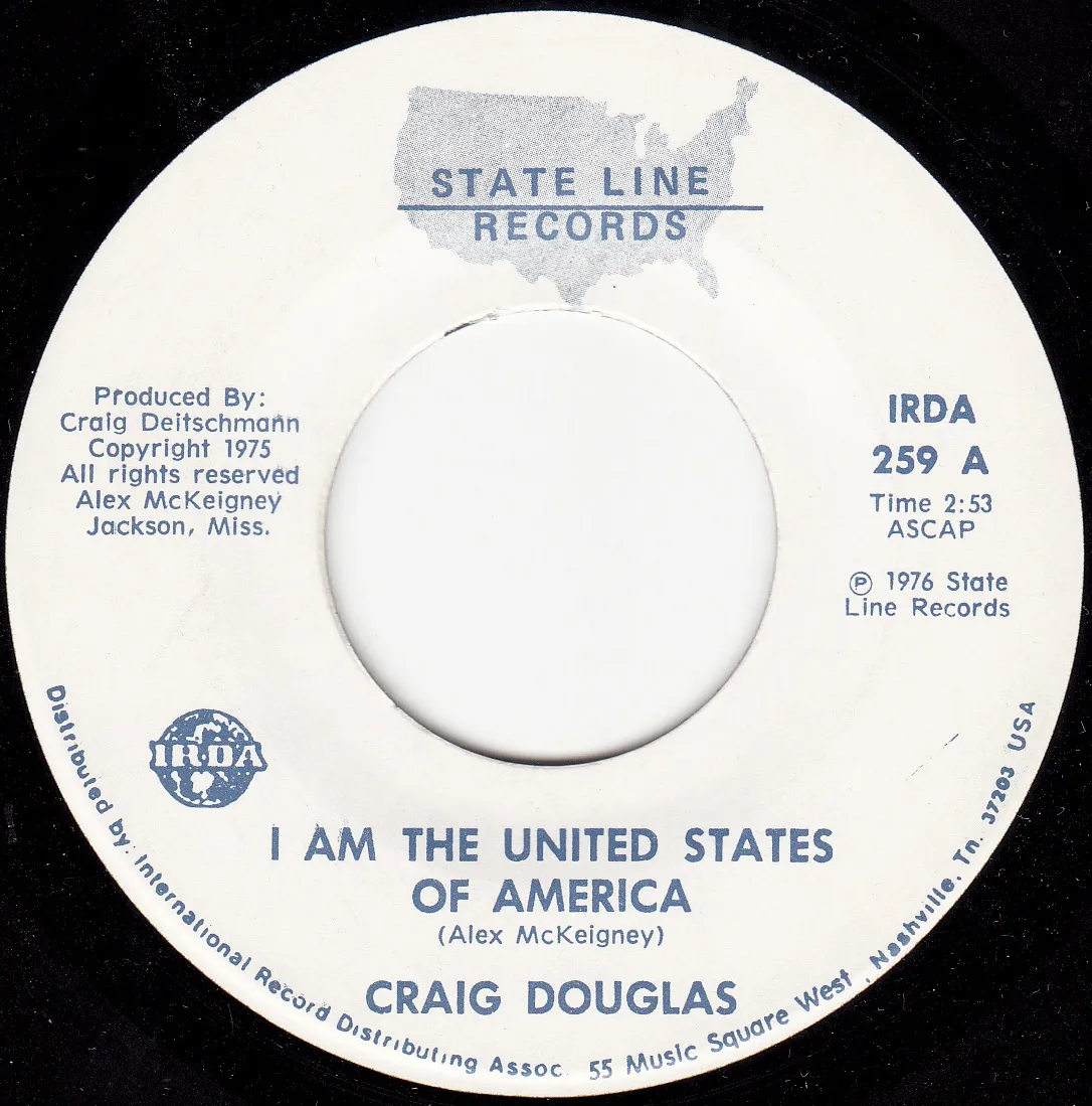 I Am the United States of America – Craig Douglas (A-side label)
