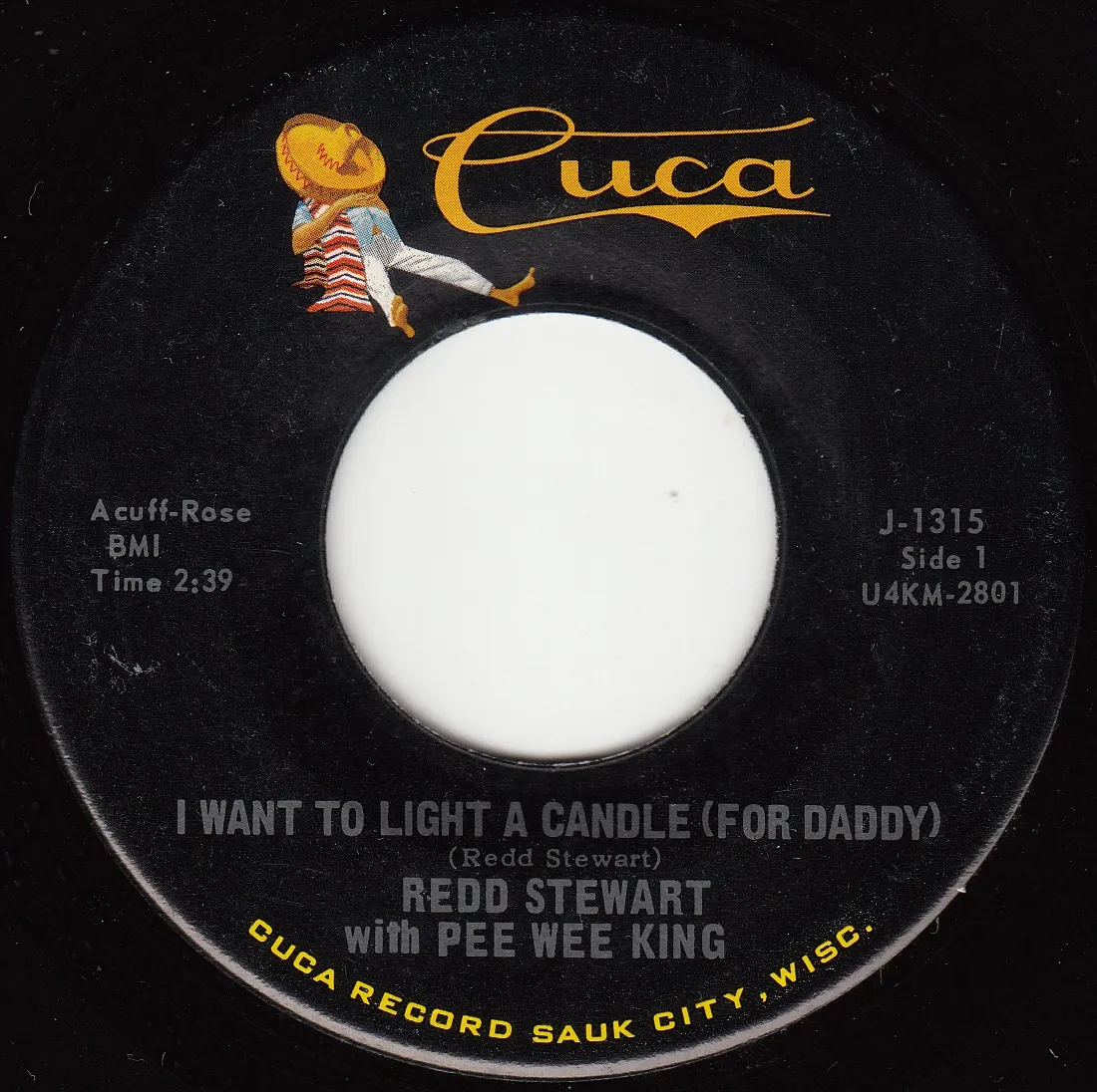 I Want to Light a Candle (For Daddy) – Redd Stewart & Pee Wee King (A-side label)