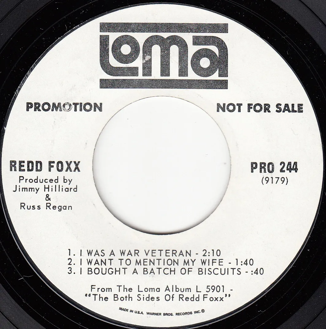 I Was a War Veteran – Redd Foxx (A-side label)