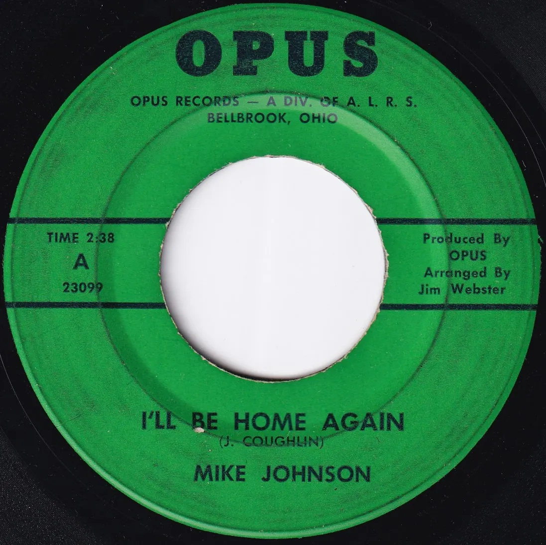I'll Be Home Again – Mike Johnson (A-side label)