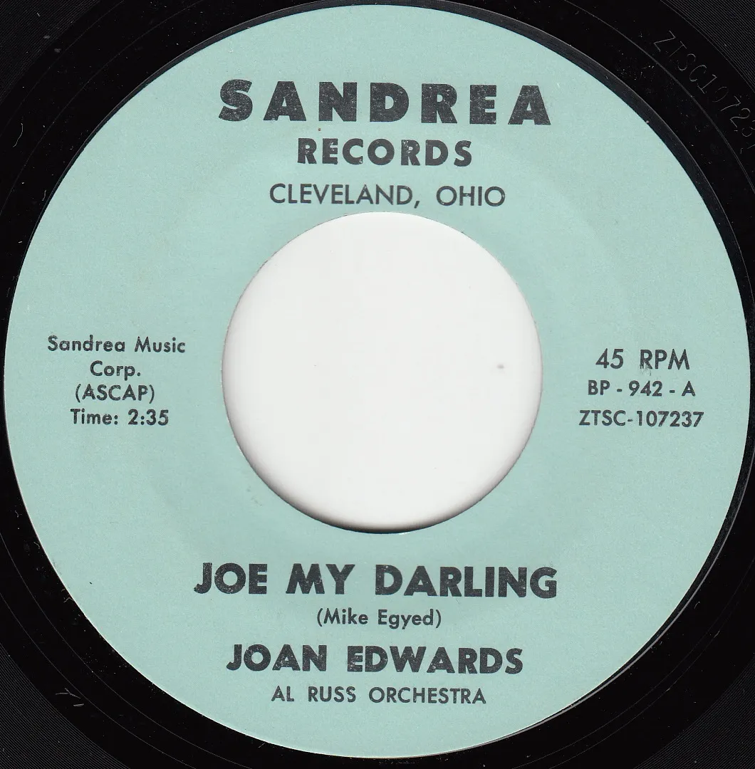 Joe My Darling – Joan Edwards (A-side label)