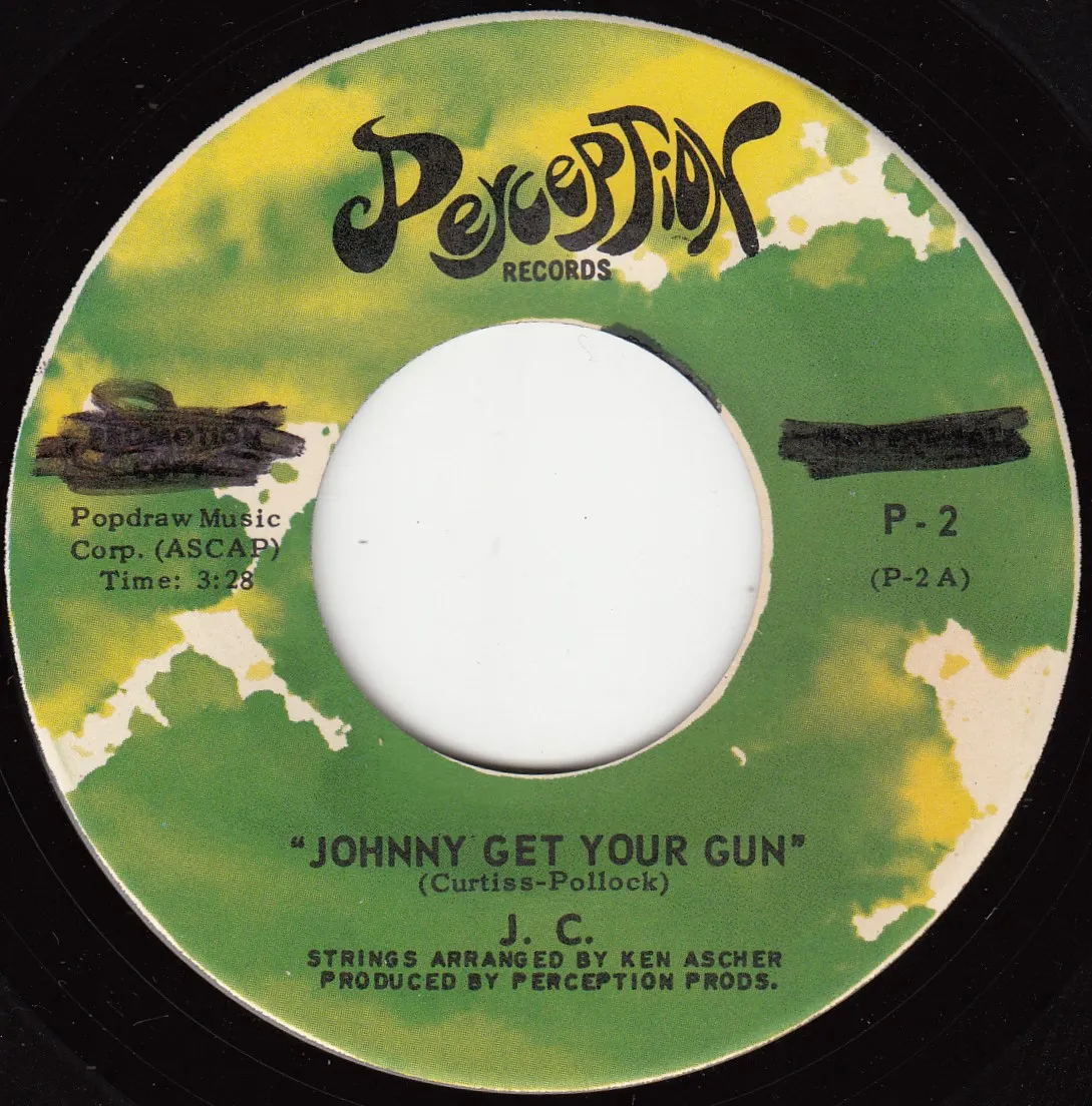 Johnny Get Your Gun – Jimmy Curtis [JC] (A-side label)