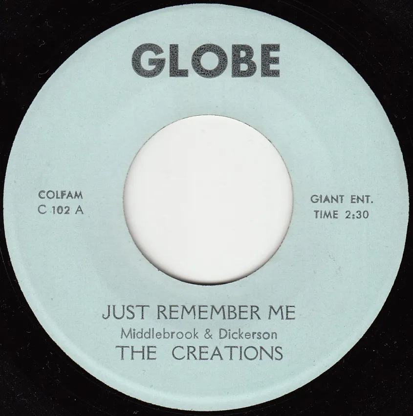 Just Remember Me – The Creations (A-side label)