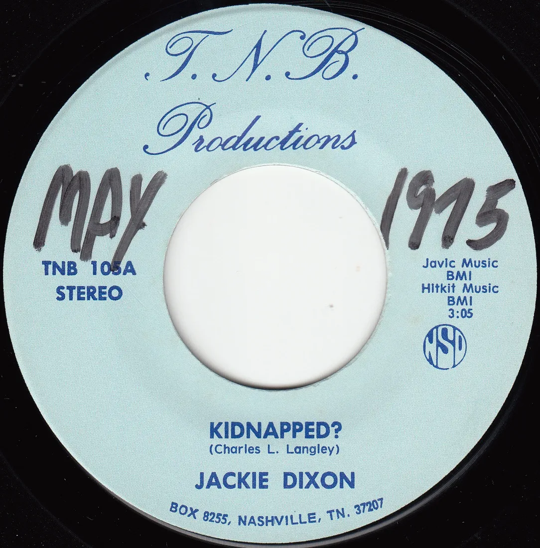 Kidnapped – Jackie Dixon (A-side label)