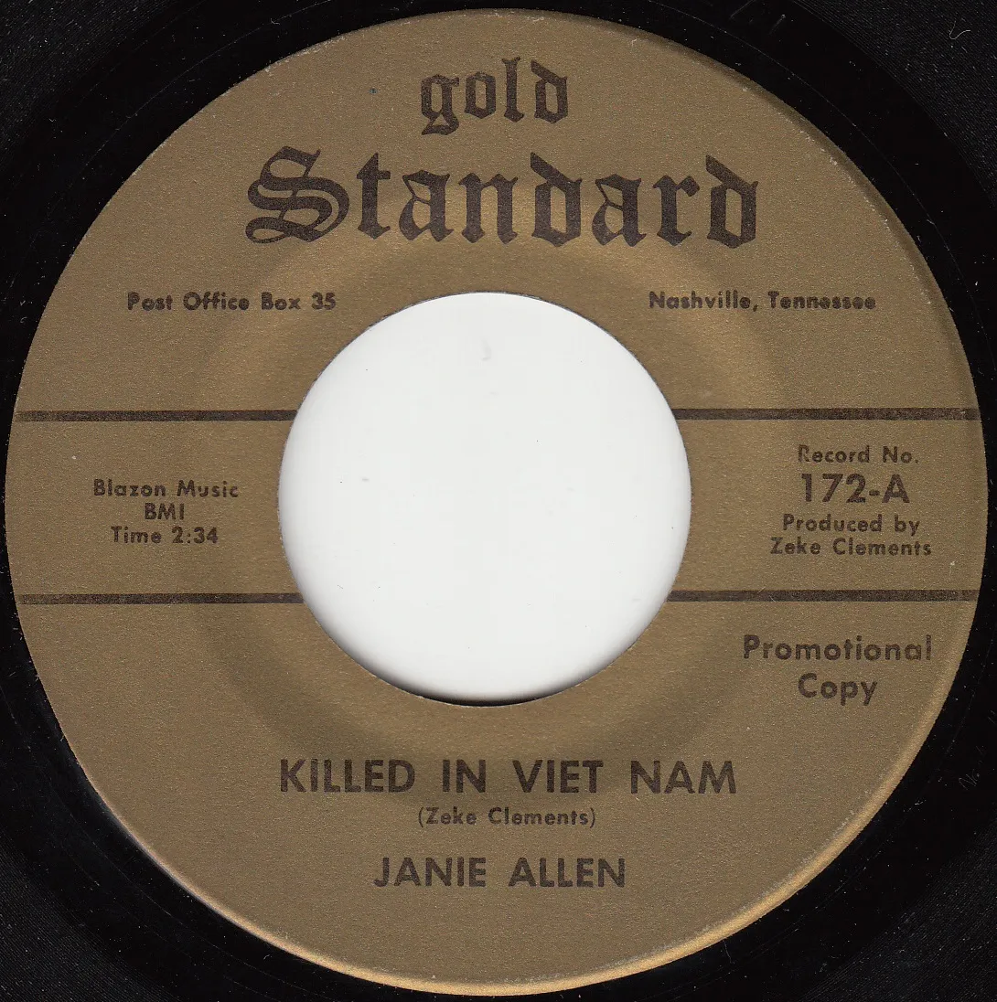 Killed in Viet Nam – Janie Allen (A-side label)