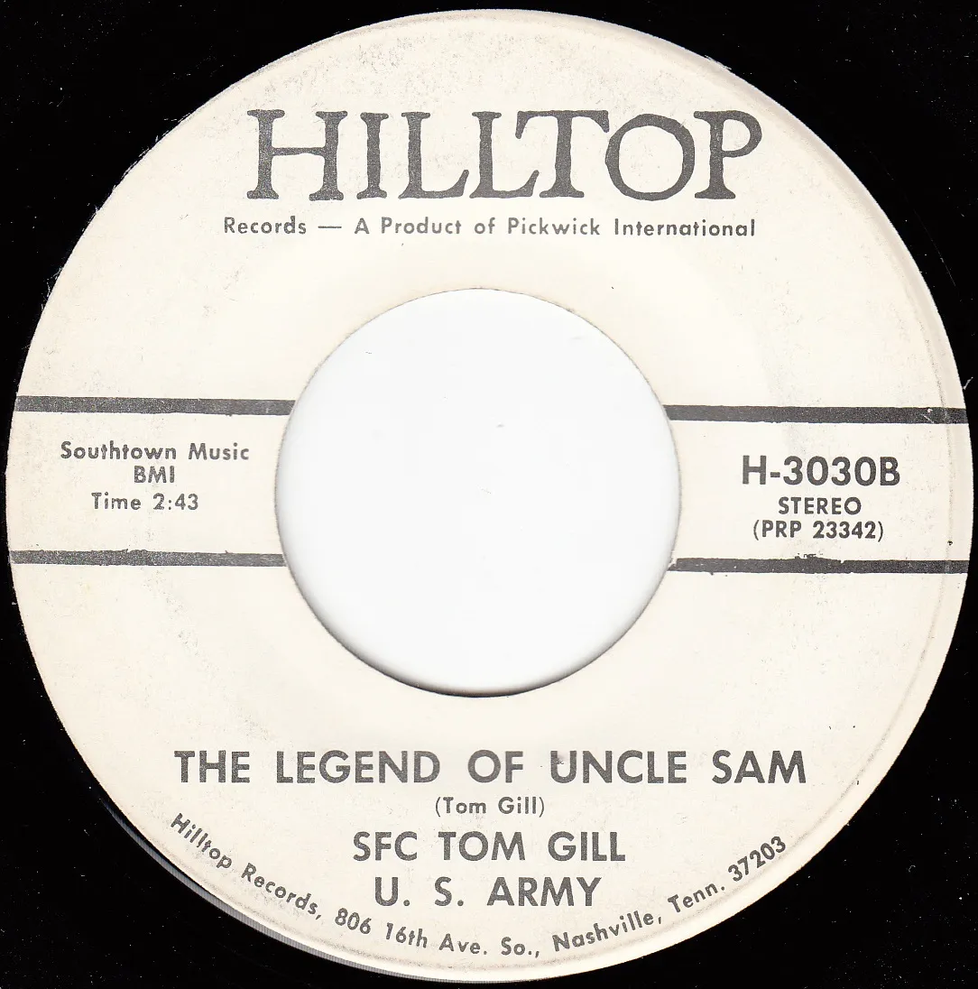 Legend of Uncle Sam – Tom Gill (A-side label)