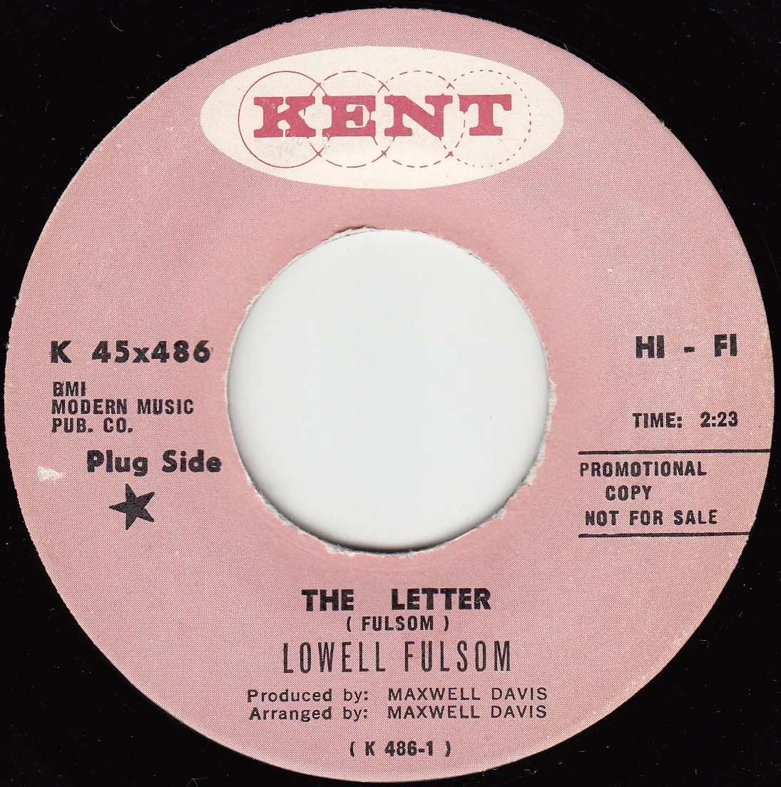 Letter – Lowell Fuson (A-side label)