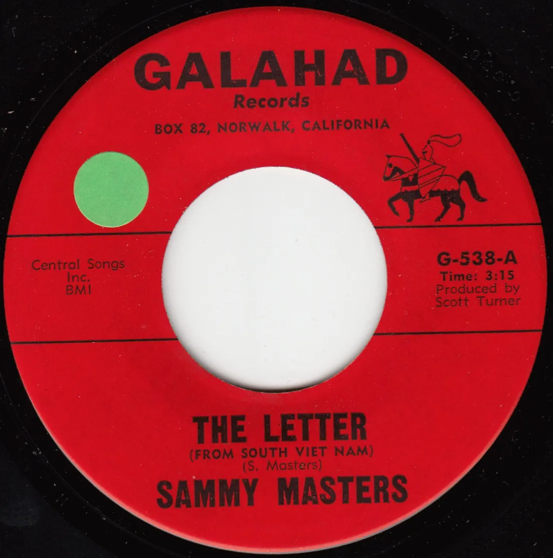Letter (From South Viet Nam) – Sammy Masters (A-side label)