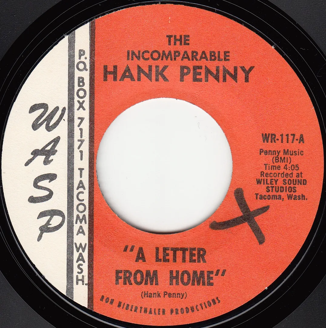 Letter From Home – Hank Penny (A-side label)