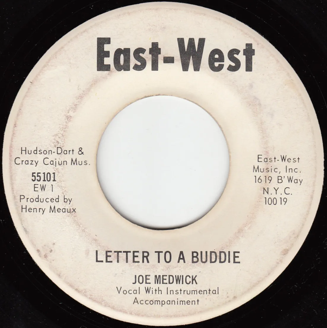 Letter to a Buddie – Joe Medwick (A-side label)