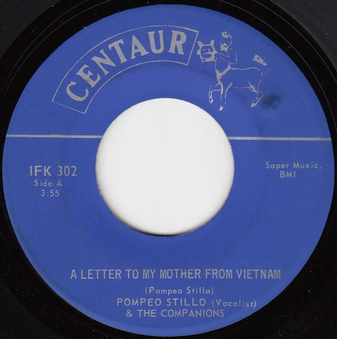 Letter to My Mother From Vietnam (Partial) – Pompeo Stillo (A-side label)