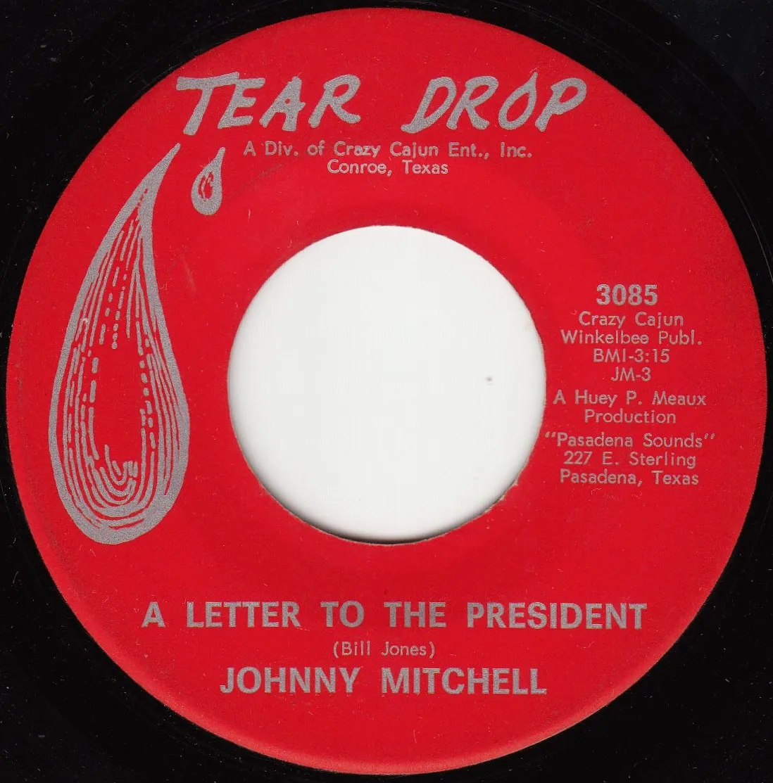 Letter to the President – Johnny Mitchell (A-side label)