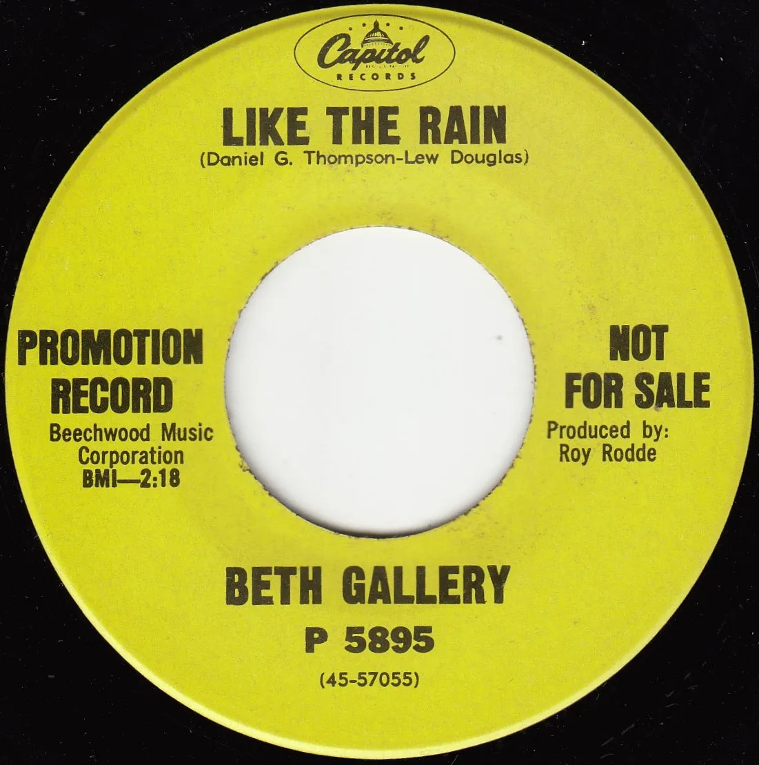 Like the Rain – Beth Gallery (A-side label)