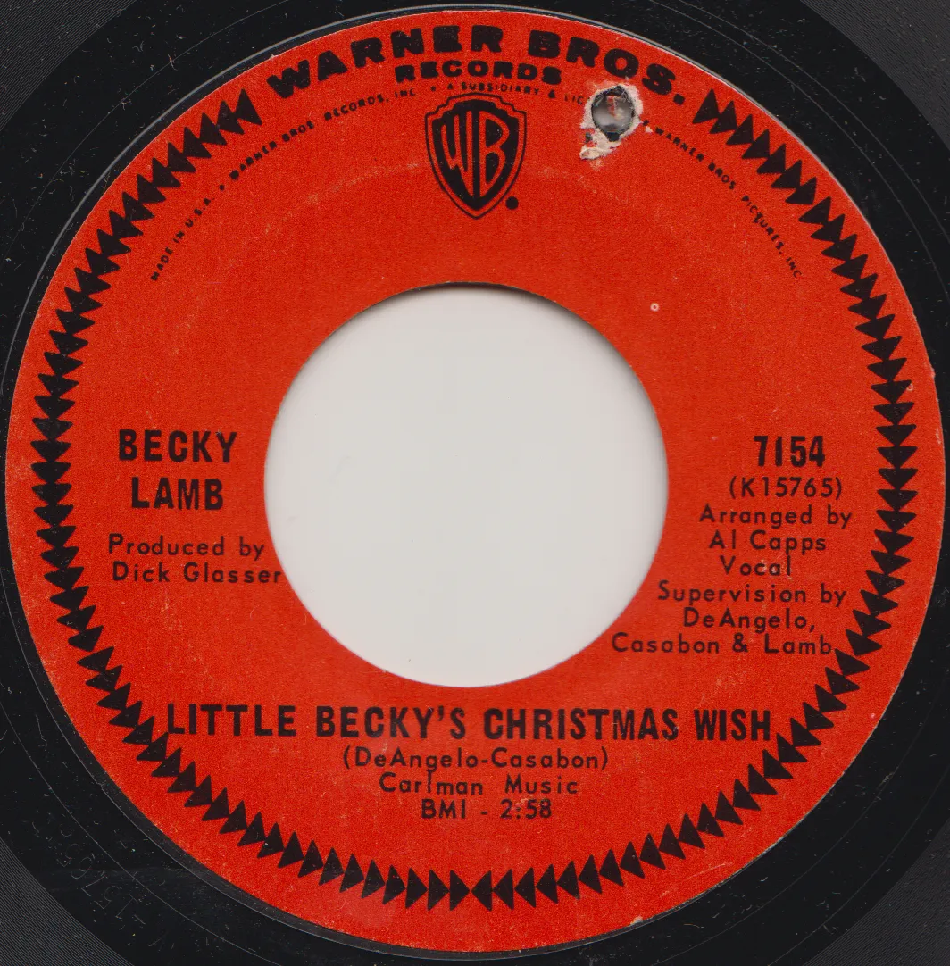 Little Becky's Christmas Wish – Becky Lamb (A-side label)