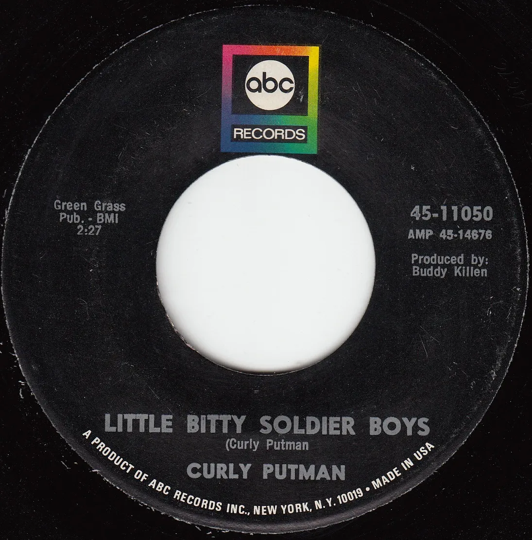 Little Bitty Soldier Boys – Curly Putman (A-side label)