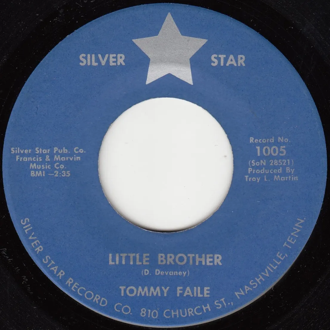Little Brother – Tommy Faile (A-side label)