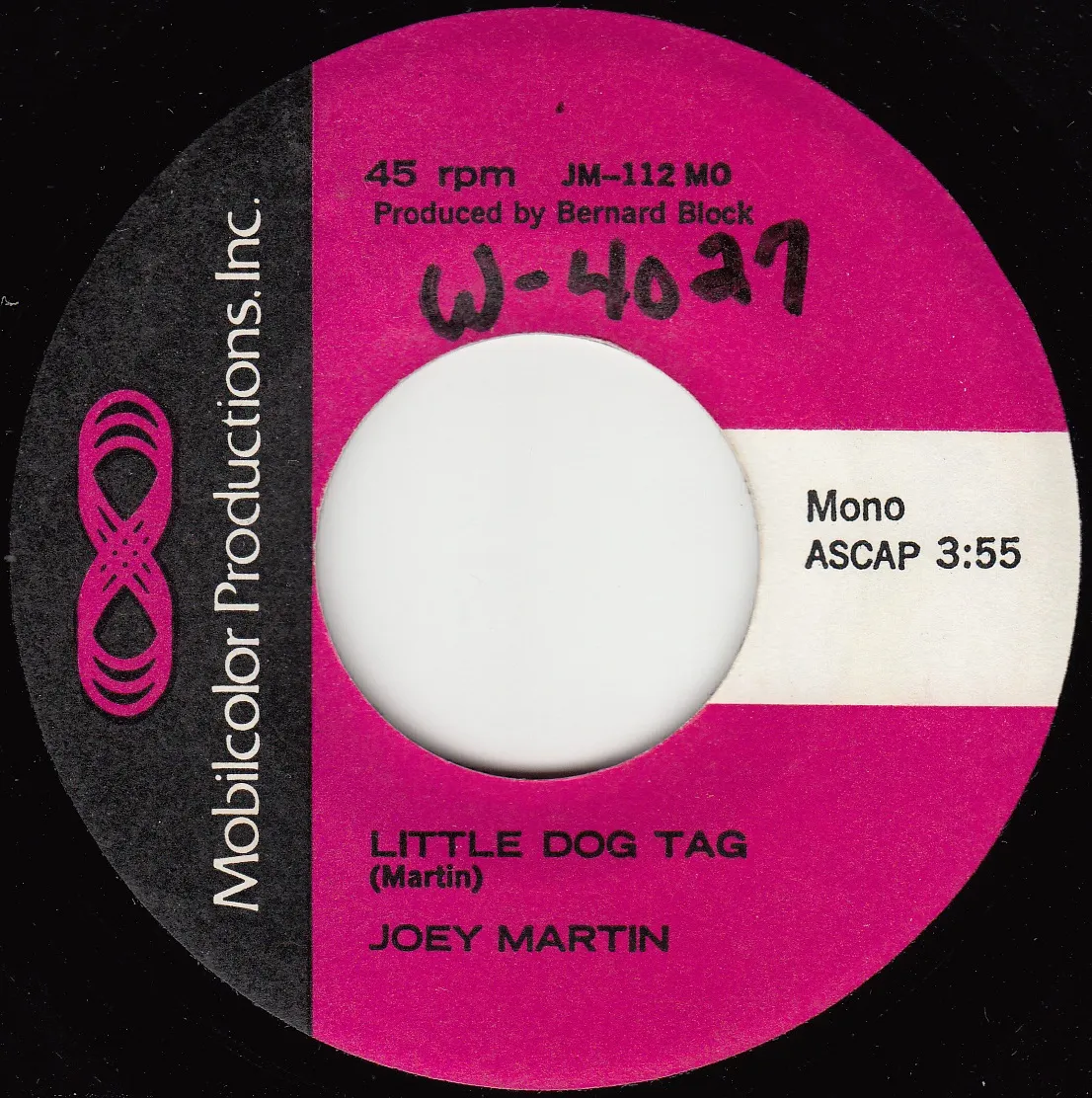 Little Dog Tag – Joey Martin (A-side label)