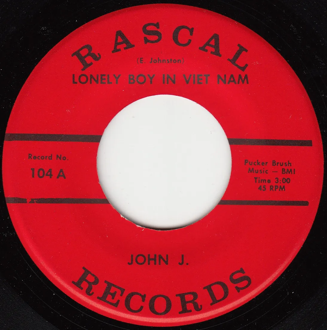 Lonely Boy in Viet Nam – John J (A-side label)