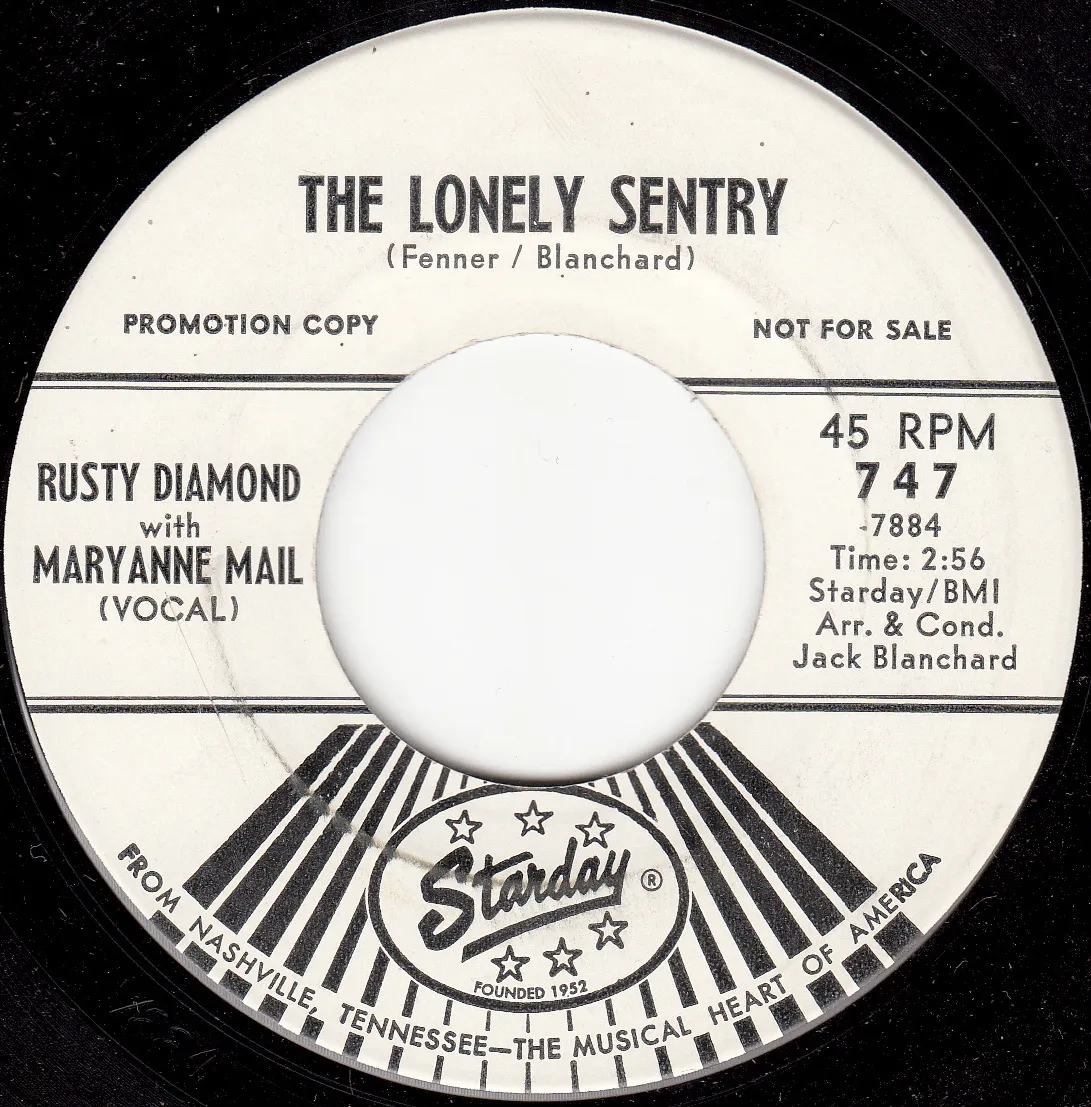 Lonely Sentry – Rusty Diamond (A-side label)