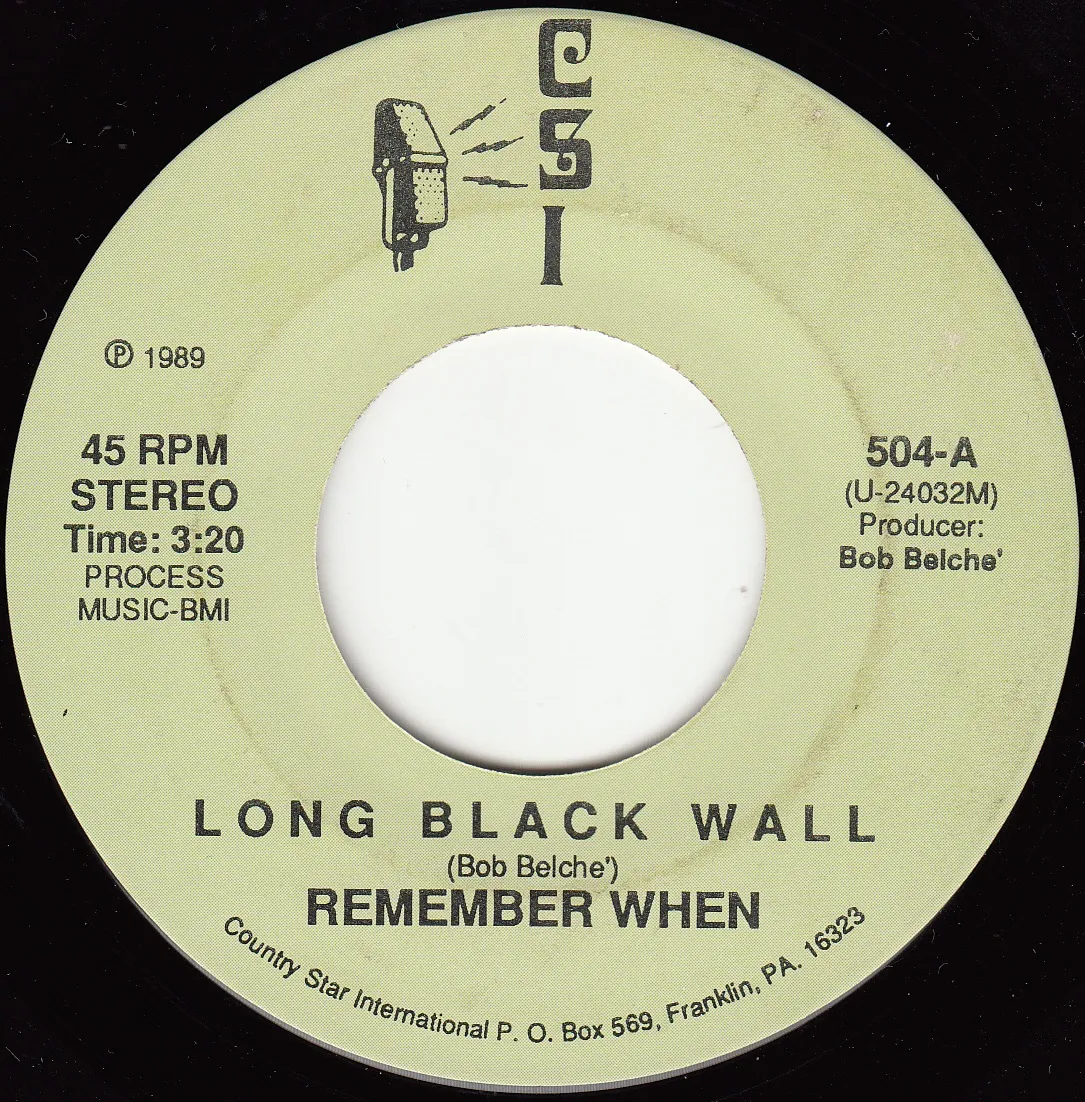 Long Black Wall – Remember When (A-side label)