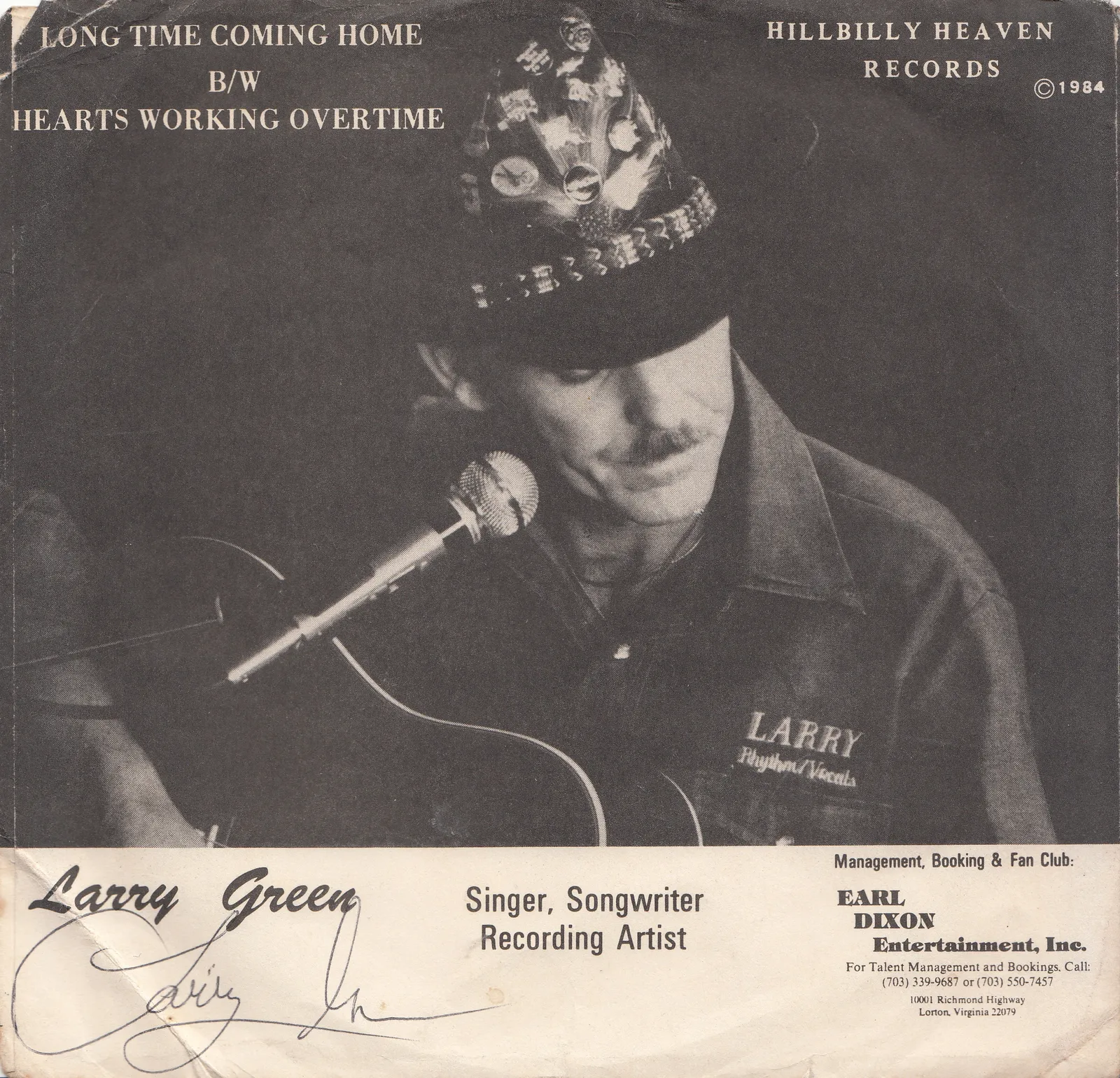 Long Time Coming Home – Larry Green (Picture sleeve (front))