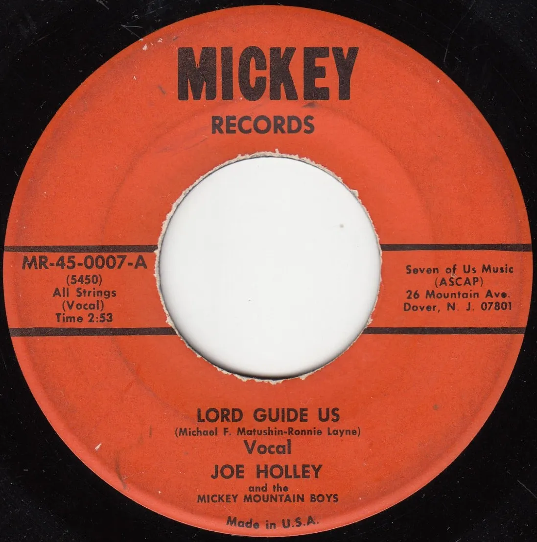 Lord Guide Us – Joe Holley (A-side label)