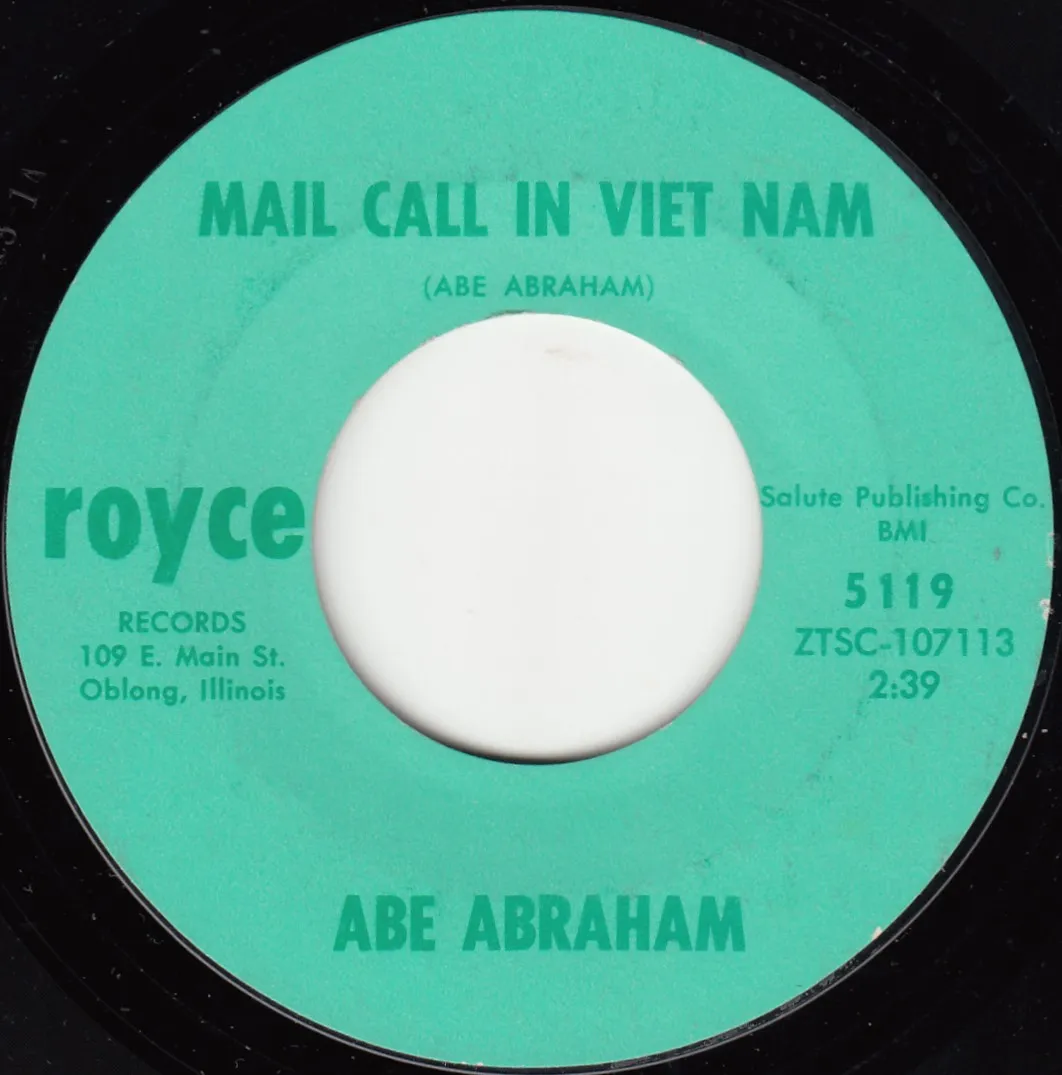Mail Call in Viet Nam – Abe Abraham (A-side label)