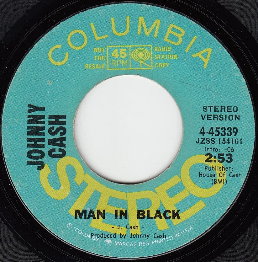Man in Black – Johnny Cash (A-side label)