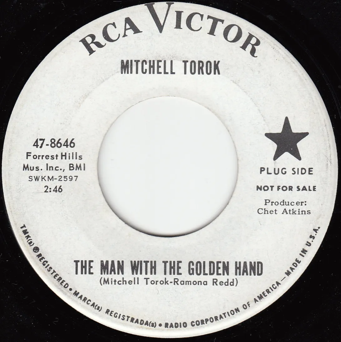 Man With the Golden Hand – Mitchell Torok (A-side label)