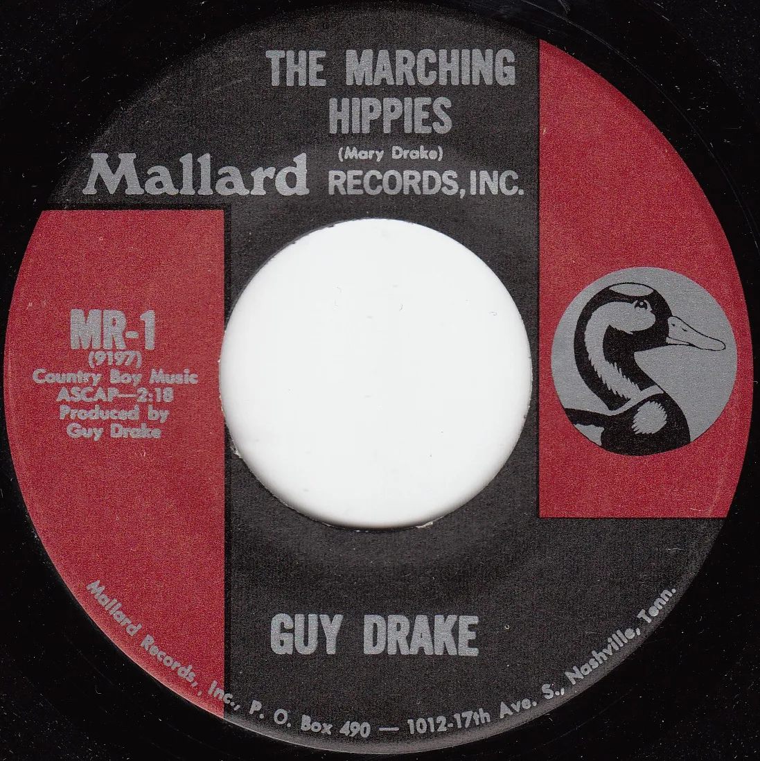 Marching Hippies – Guy Drake (A-side label)