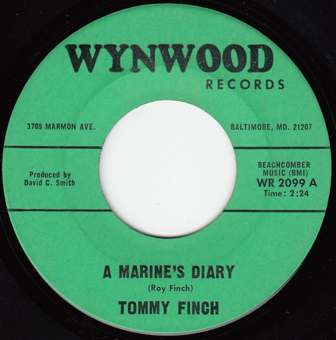 Marine's Diary – Tommy Finch (A-side label)