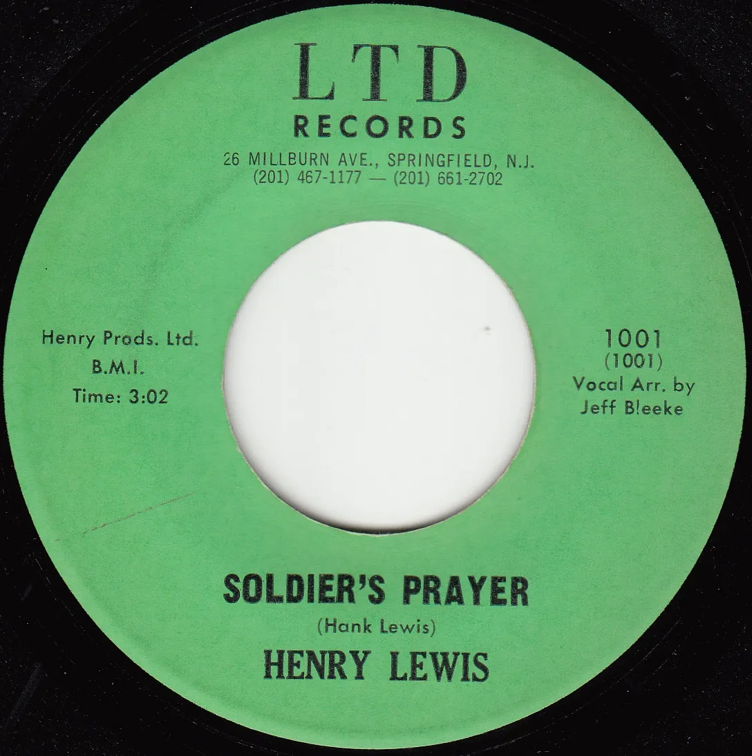 Soldier's Prayer – Henry Lewis (A-side label)