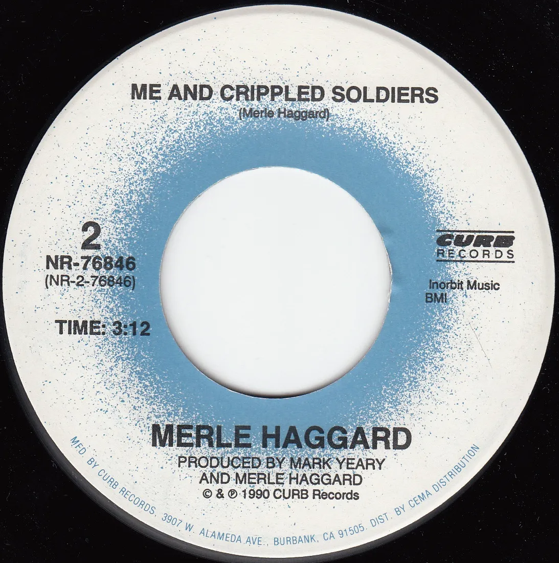 Me and Crippled Soldiers – Merle Haggard (A-side label)