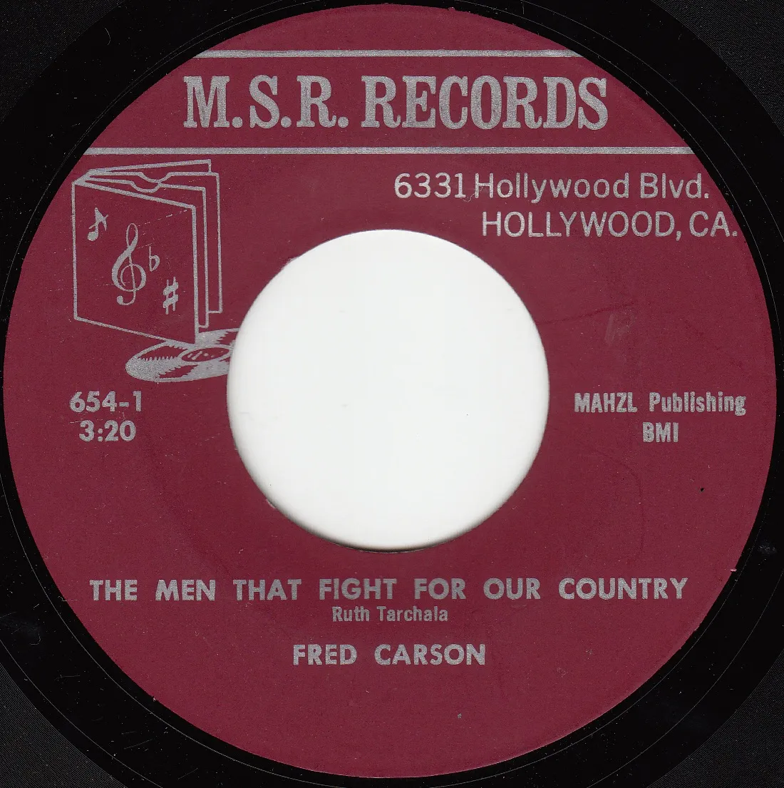 Men That Fight for Our Country – Fred Carson (A-side label)