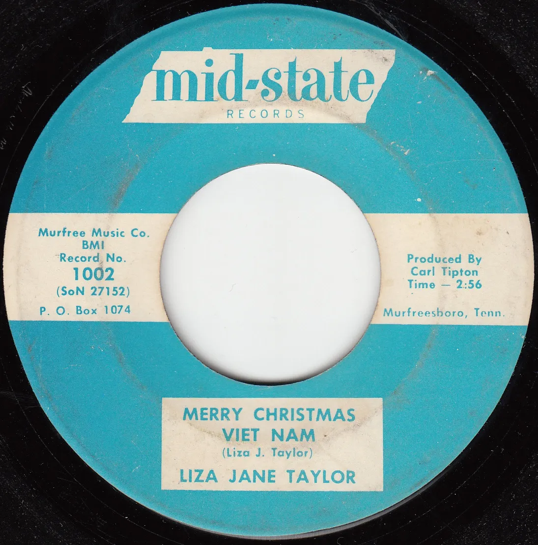 Merry Christmas Viet Nam – Liza Jane Taylor (A-side label)