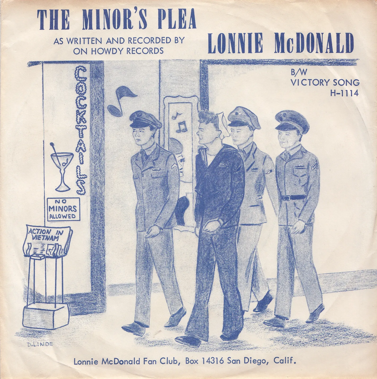 Minor's Plea – Lonnie McDonald (Picture sleeve (front))