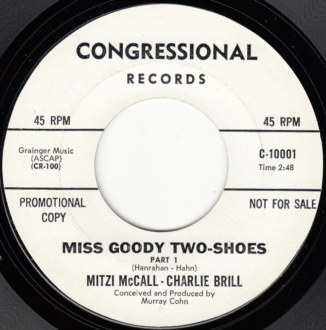 Miss Goody Two-Shoes Part 2 – Mitzi McCall & Charlie Brill (A-side label)