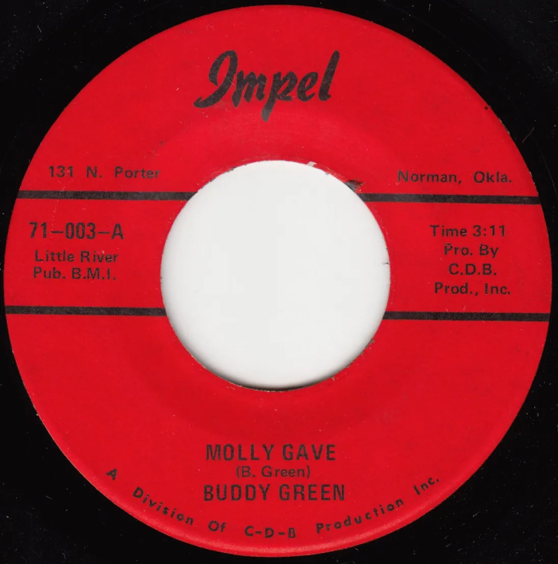 Molly Gave – Buddy Green (A-side label)