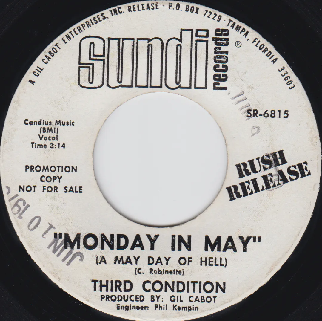Monday in May (A May Day in Hell) – Third Condition (A-side label)