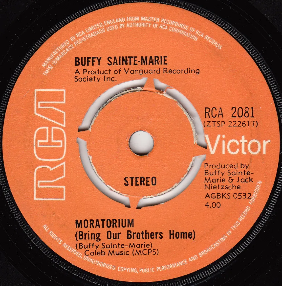 Moratorium (Bring Our Brothers Home) – Buffy Sainte-Marie (A-side label)